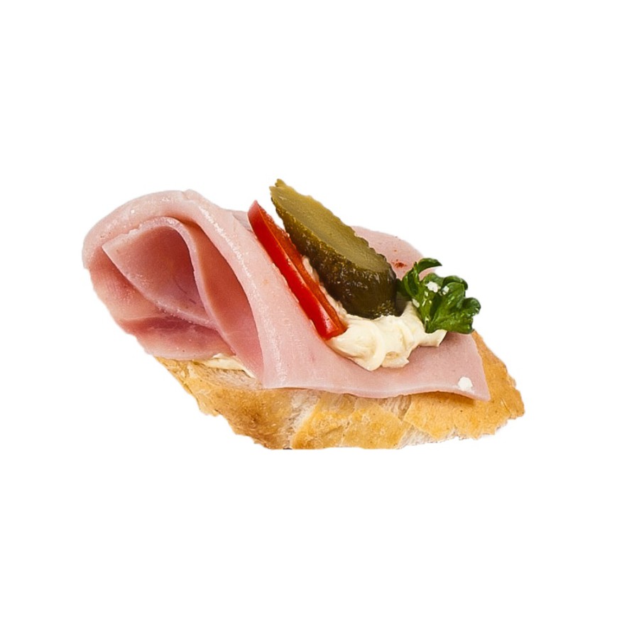 Jednohubka s vepřovou šunkou