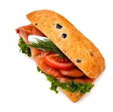 Ciabatta s uzeným norským lososem