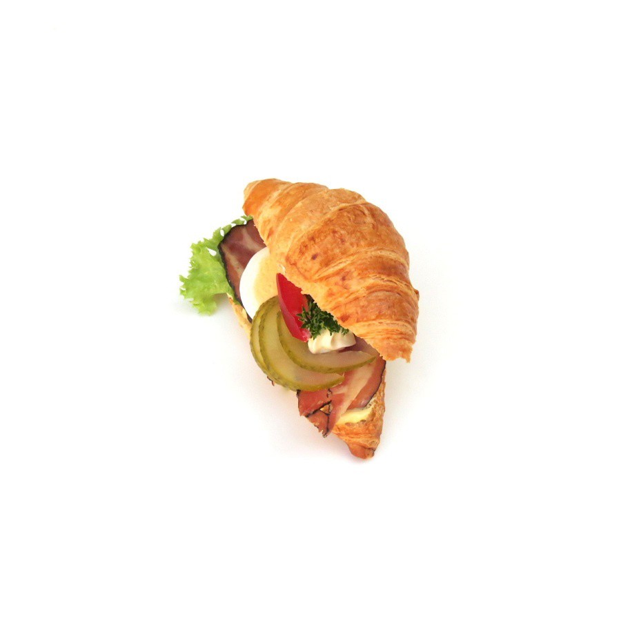 Mini croissant s křupavou slaninou a vejci