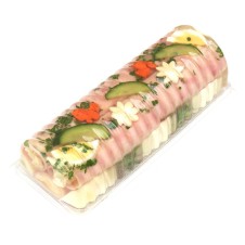 Aspikový hřbet se šunkovými rolkami s bramborovým salátem - varianta 1