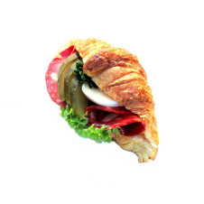 Mini croissant se španělským salámem Chorizo a vajíčkem