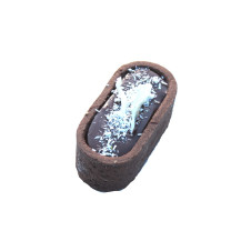 Mini eclaire kakaový s tvarohovým krémem a čokoládovou ganáží