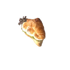 Mini croissant s avokádovým guacamole a vejci